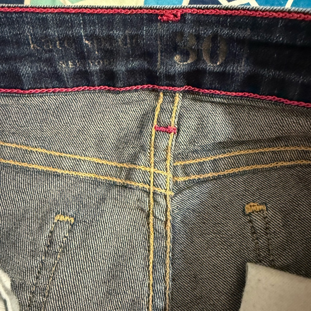 KATE SPADE | Perry Street Play Hooky Cropped Denim Jeans Size 30 - Picture 5 of 7
